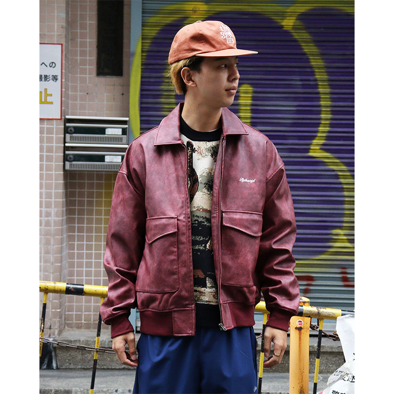 FLIP THE SCRIPT(フリップザスクリプト)/ HARP PU LEATHER JACKET -3COLOR-
