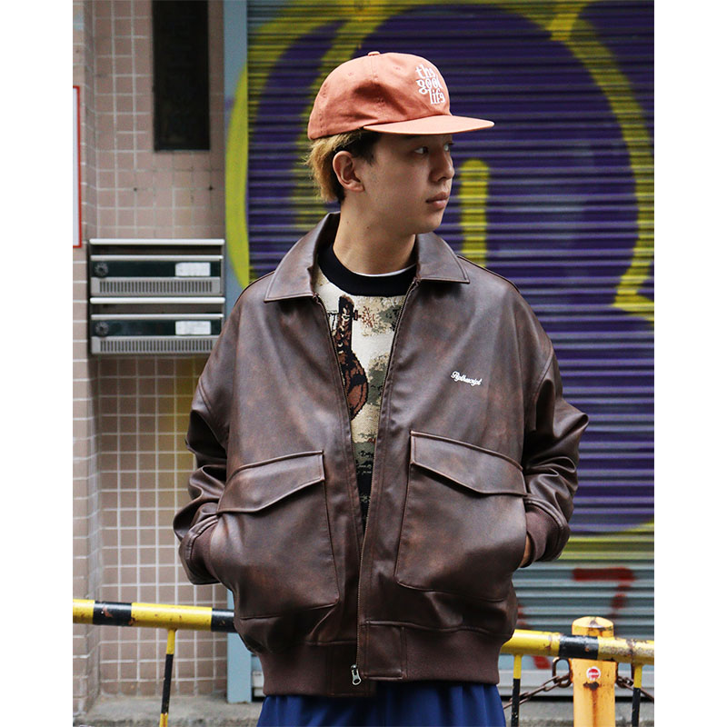 FLIP THE SCRIPT(フリップザスクリプト)/ HARP PU LEATHER JACKET -3COLOR-