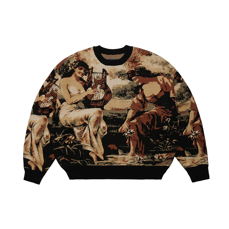 FLIP THE SCRIPT(フリップザスクリプト)/ HARP KNIT CREW -2COLOR-(MULTI)