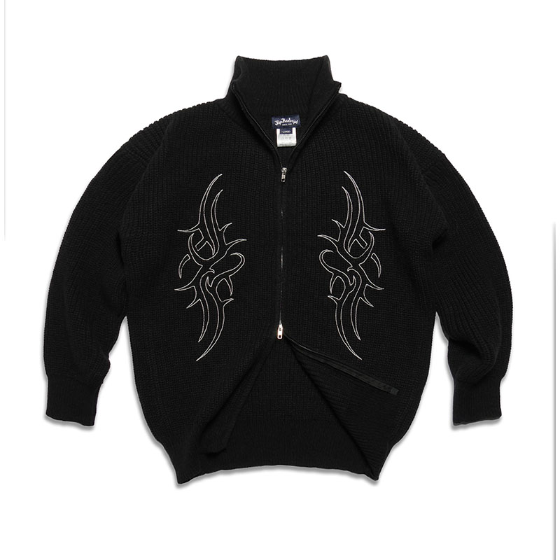 FLIP THE SCRIPT(フリップザスクリプト)/ ZIP KNIT -BLACK-