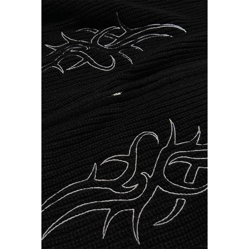 FLIP THE SCRIPT(フリップザスクリプト)/ ZIP KNIT -BLACK-