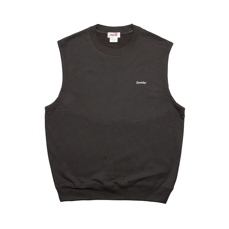 GOOD DAY(グッデイ)/ LOGO SLEEVELESS SWEAT -3.COLOR-(CHARCOAL)