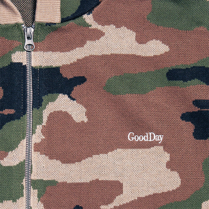 GOOD DAY(グッデイ)/ CAMO HOOD ZIP KNIT -3.COLOR-
