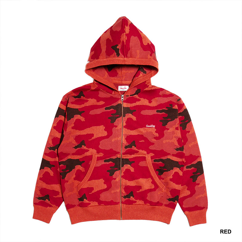 GOOD DAY(グッデイ)/ CAMO HOOD ZIP KNIT -3.COLOR-