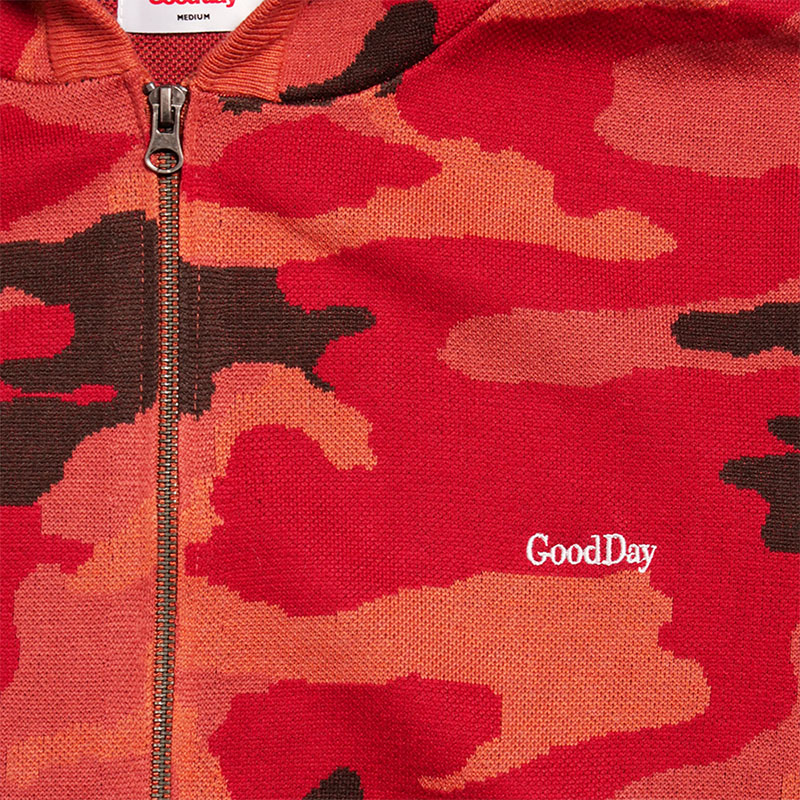 GOOD DAY(グッデイ)/ CAMO HOOD ZIP KNIT -3.COLOR-
