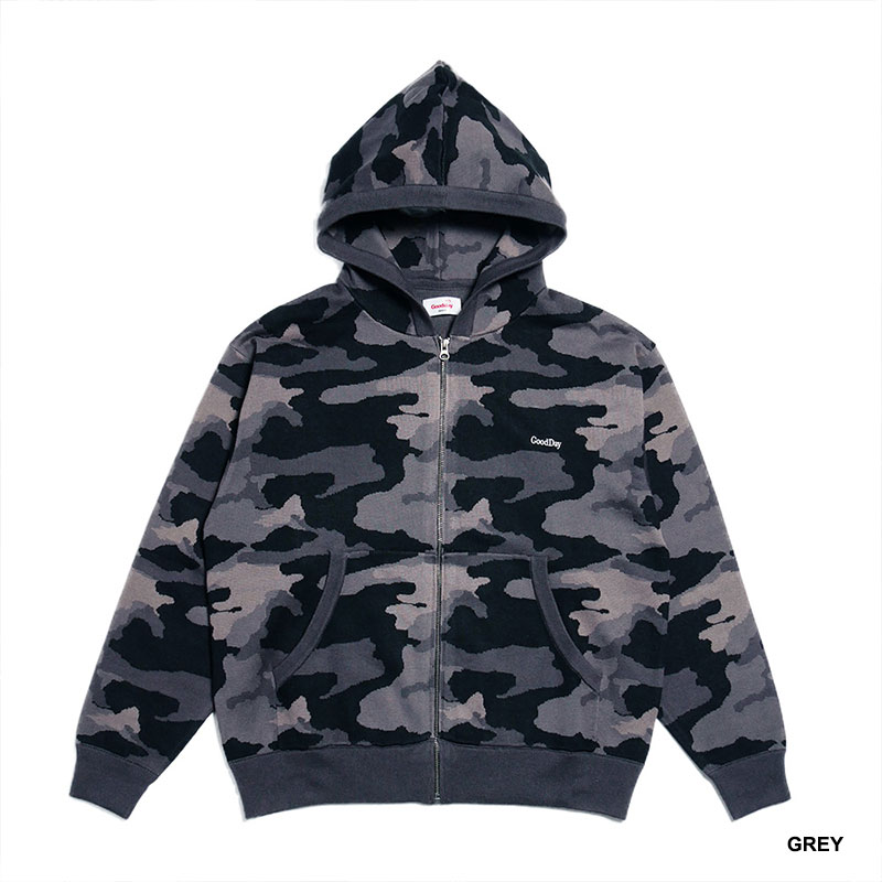 GOOD DAY(グッデイ)/ CAMO HOOD ZIP KNIT -3.COLOR-