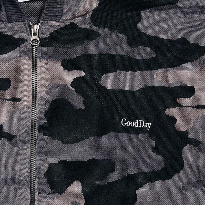 GOOD DAY(グッデイ)/ CAMO HOOD ZIP KNIT -3.COLOR-