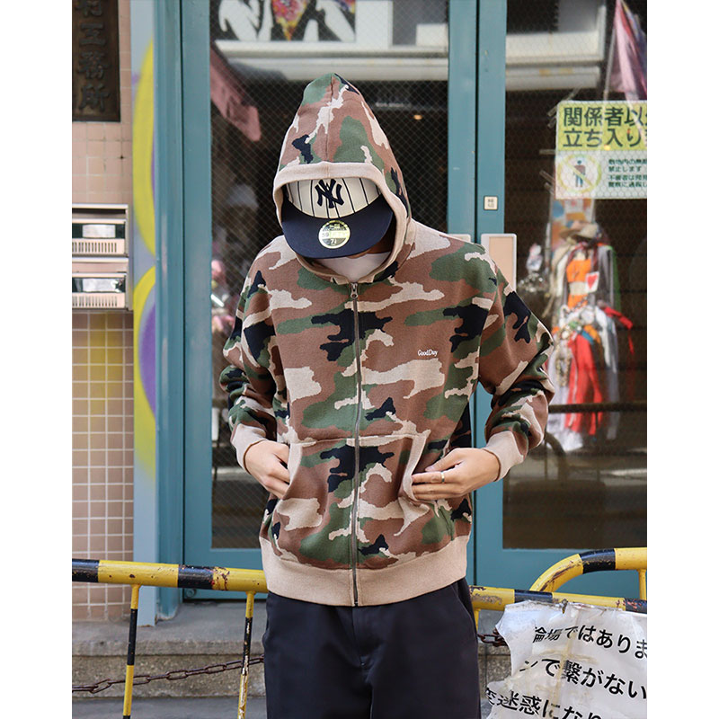 GOOD DAY(グッデイ)/ CAMO HOOD ZIP KNIT -3.COLOR-