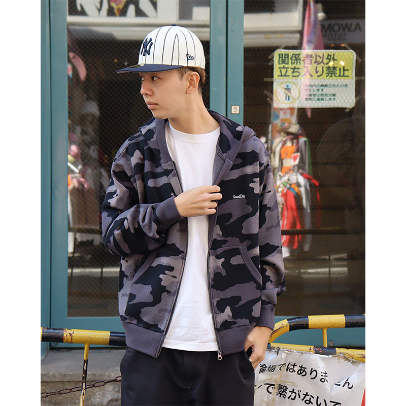 GOOD DAY(グッデイ)/ CAMO HOOD ZIP KNIT -3.COLOR-