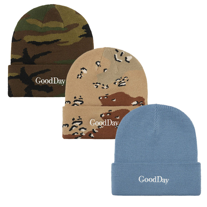 GOOD DAY(グッデイ)/ CAMO KNIT CAP -3.COLOR-