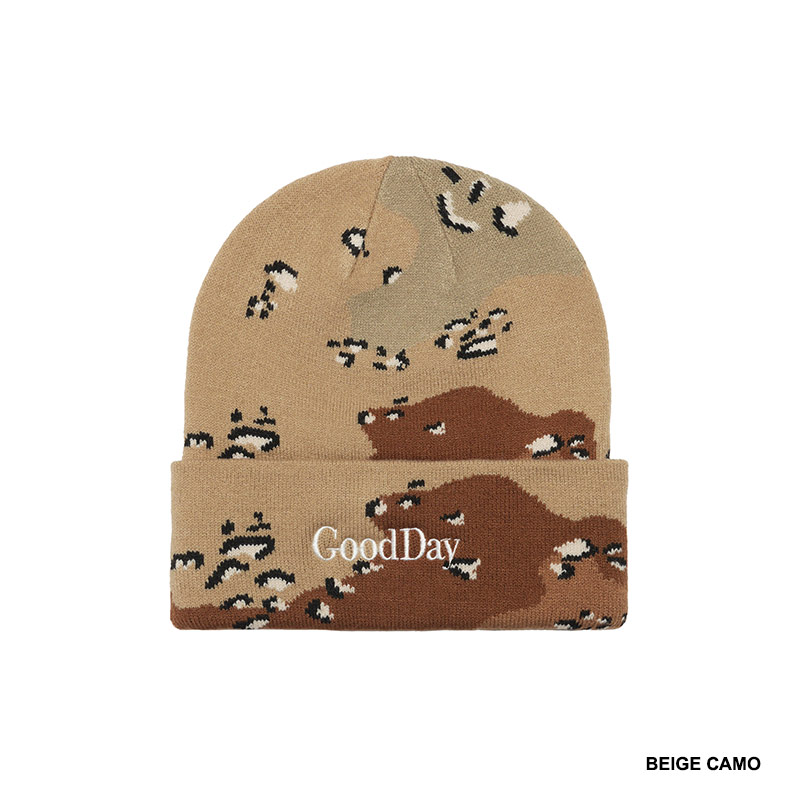GOOD DAY(グッデイ)/ CAMO KNIT CAP -3.COLOR-