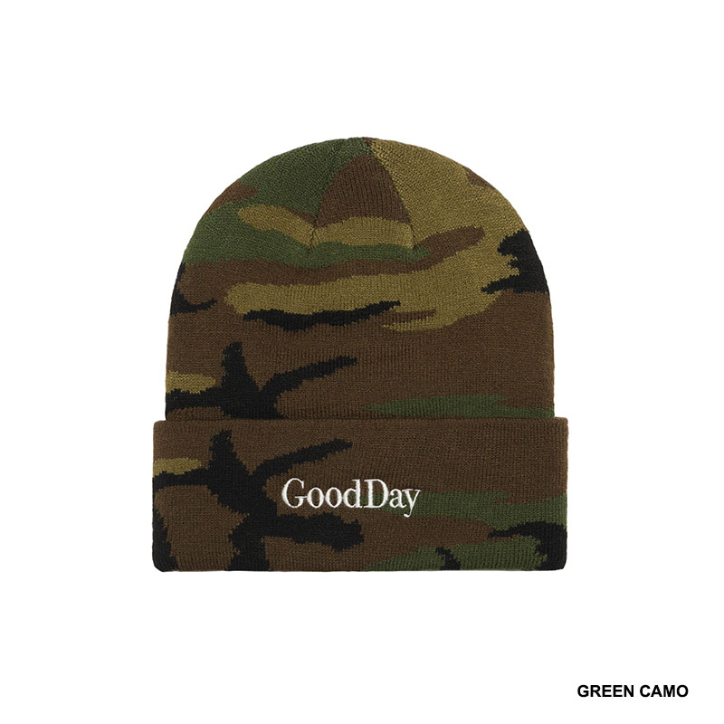 GOOD DAY(グッデイ)/ CAMO KNIT CAP -3.COLOR-