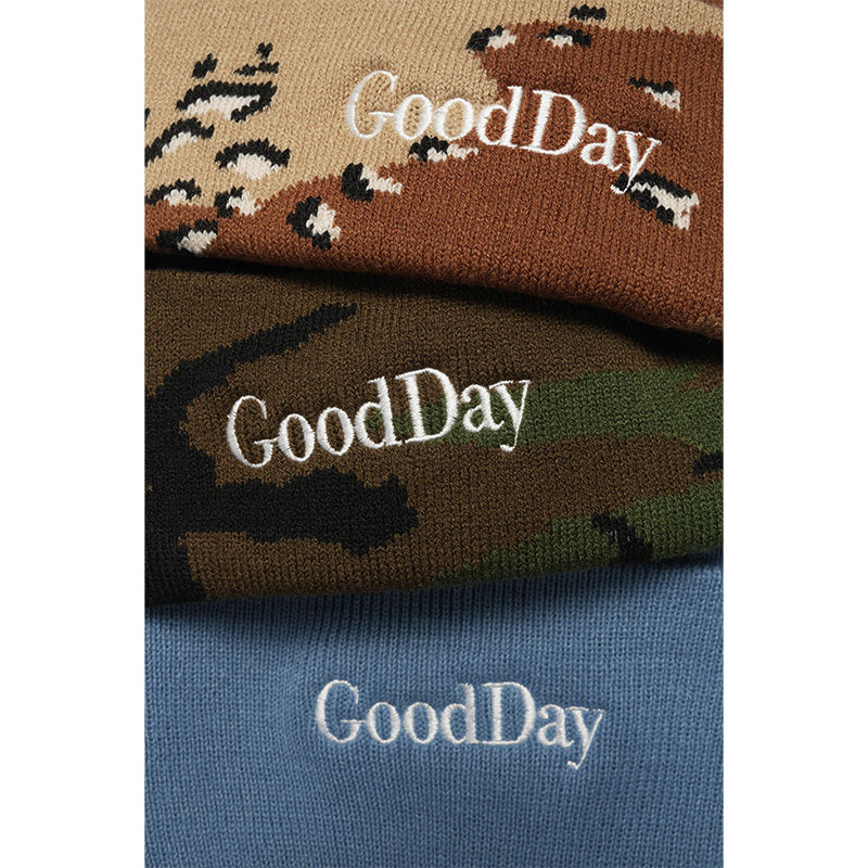 GOOD DAY(グッデイ)/ CAMO KNIT CAP -3.COLOR-