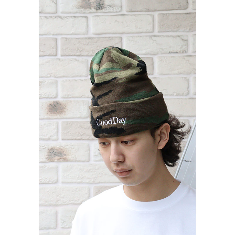 GOOD DAY(グッデイ)/ CAMO KNIT CAP -3.COLOR-