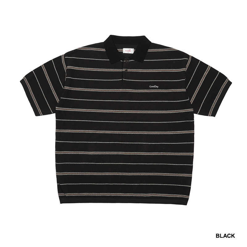 GOOD DAY(グッデイ)/ BORDER KNIT POLO -3COLOR-