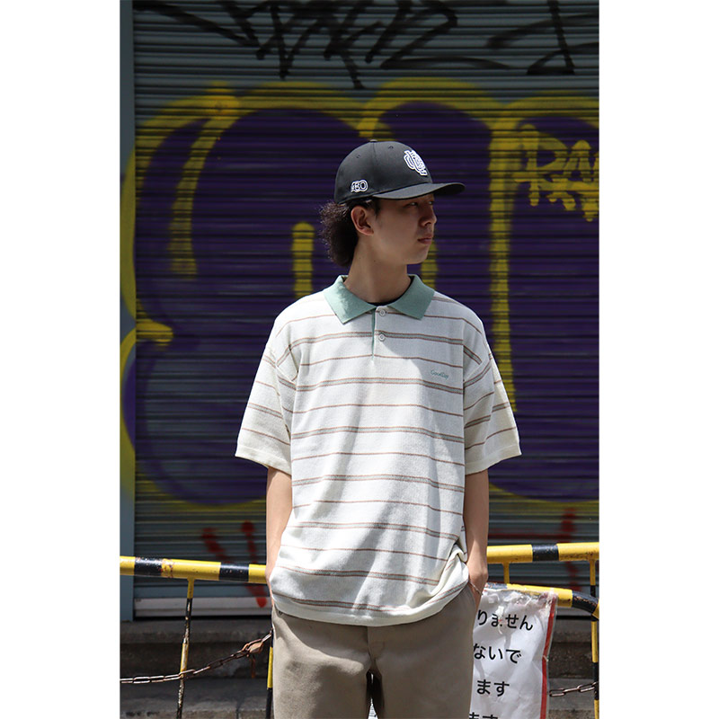 GOOD DAY(グッデイ)/ BORDER KNIT POLO -3COLOR-