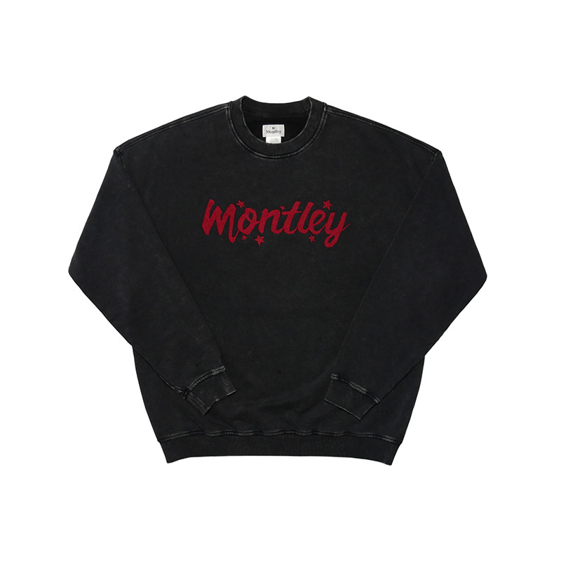 MONTLEY(モーレー)/ LOGO VINTAGE CREW SWEAT -3.COLOR-(BLACK)