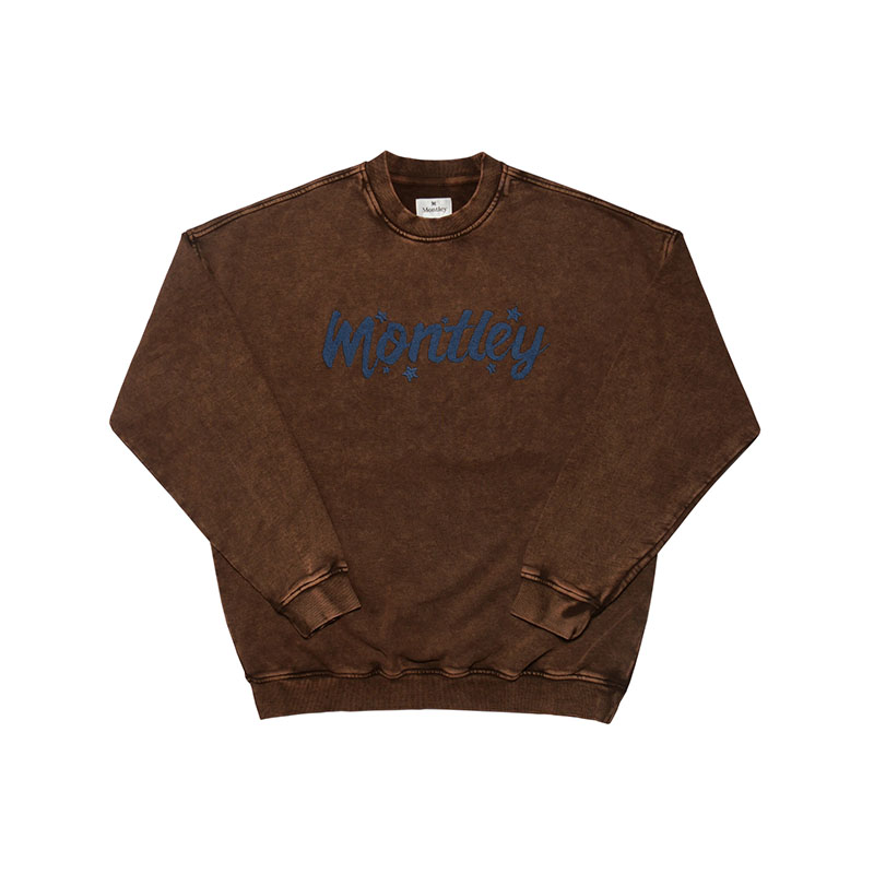 MONTLEY(モーレー)/ LOGO VINTAGE CREW SWEAT -3.COLOR-(BROWN)