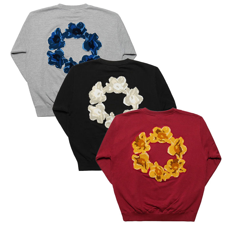 MONTLEY(モーレー)/ CIRCLE FLOWER PILE CREW SWEAT -3.COLOR-