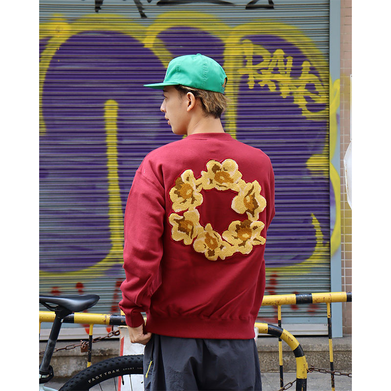 MONTLEY(モーレー)/ CIRCLE FLOWER PILE CREW SWEAT -3.COLOR-