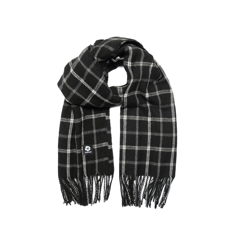 MONTLEY(モーレー)/ CHECK MUFFLER -2.COLOR-(BLACK)