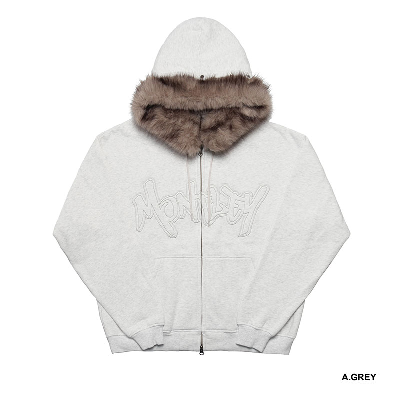 MONTLEY(モーレー)/ FUR ZIP HOOD SW -3.COLOR-