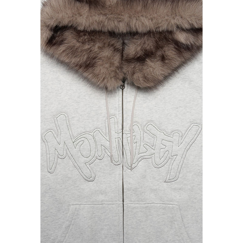 MONTLEY(モーレー)/ FUR ZIP HOOD SW -3.COLOR-