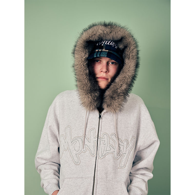 MONTLEY(モーレー)/ FUR ZIP HOOD SW -3.COLOR-