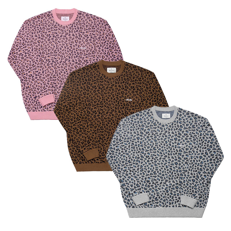MONTLEY(モーレー)/ LEOPARD CREW KNIT -3COLOR-