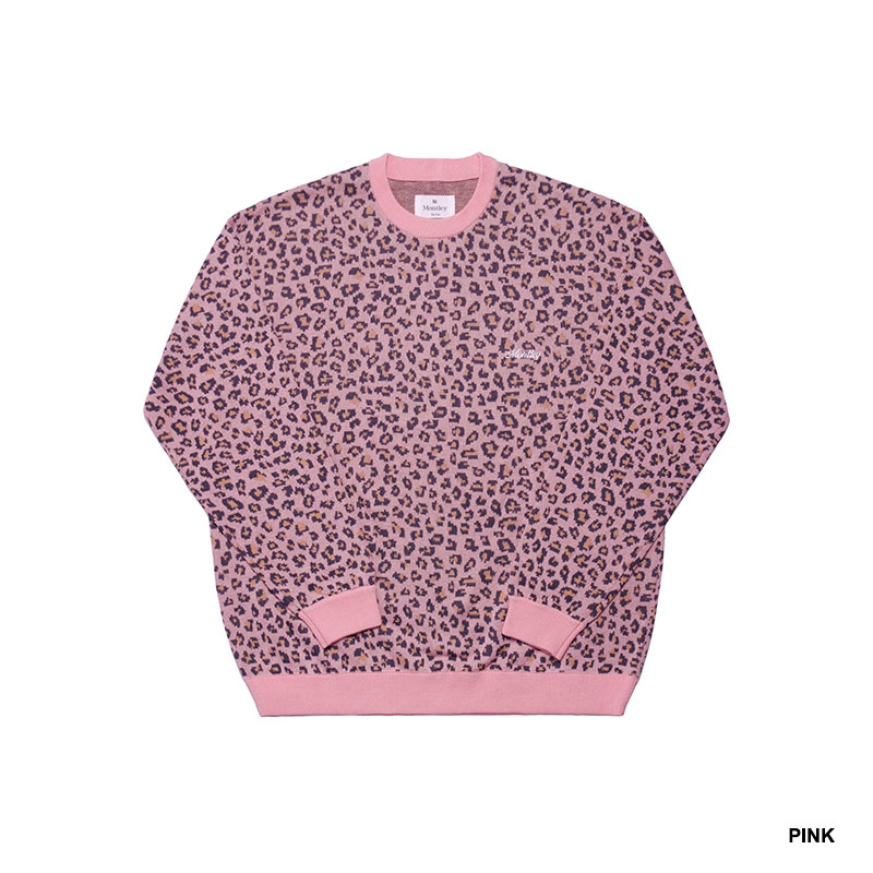 MONTLEY(モーレー)/ LEOPARD CREW KNIT -3COLOR-