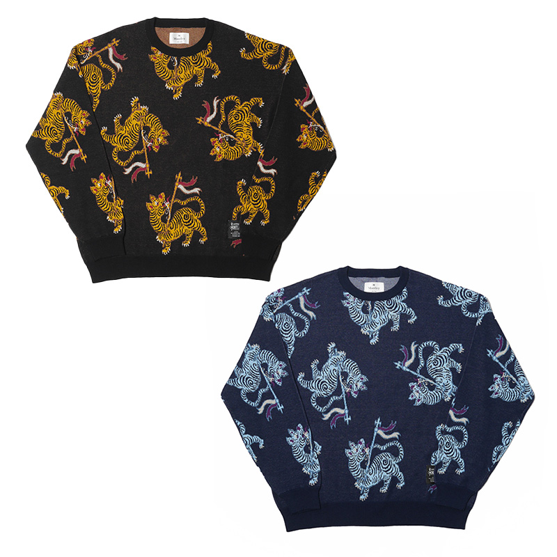 MONTLEY(モーレー)/ TIGER CREW KNIT -2.COLOR-
