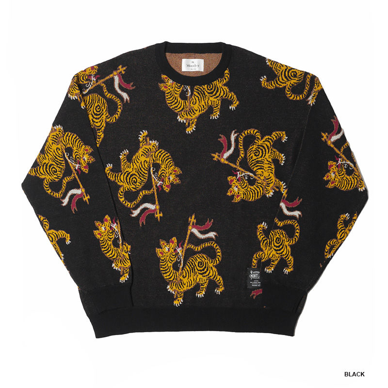 MONTLEY(モーレー)/ TIGER CREW KNIT -2.COLOR-
