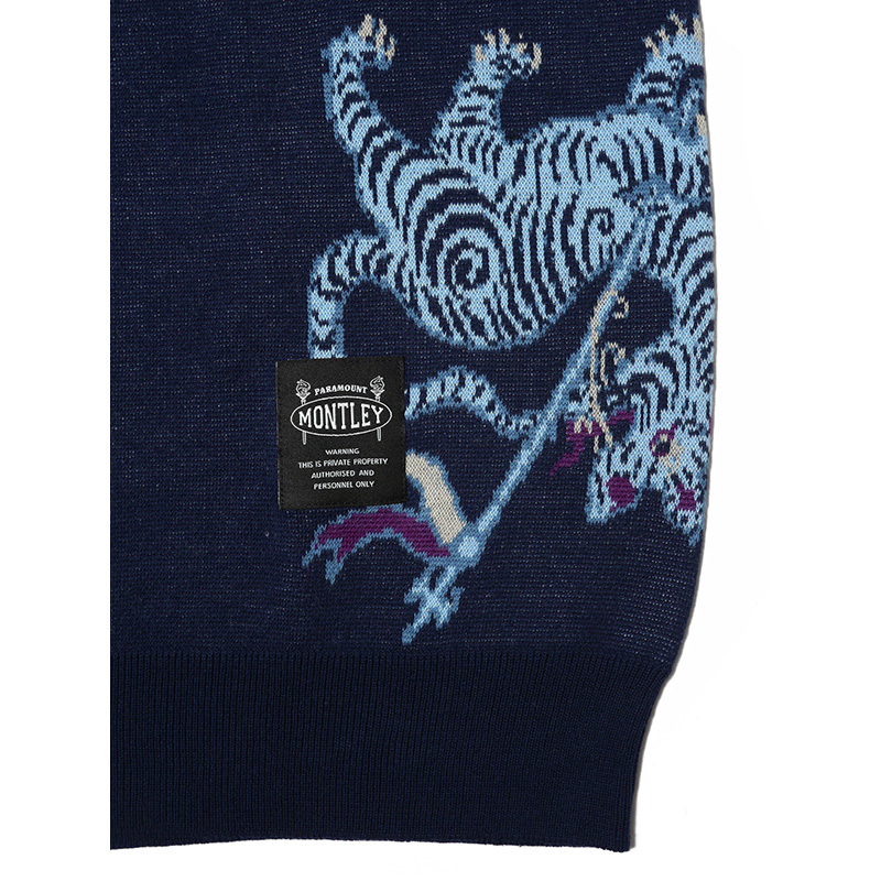 MONTLEY(モーレー)/ TIGER CREW KNIT -2.COLOR-