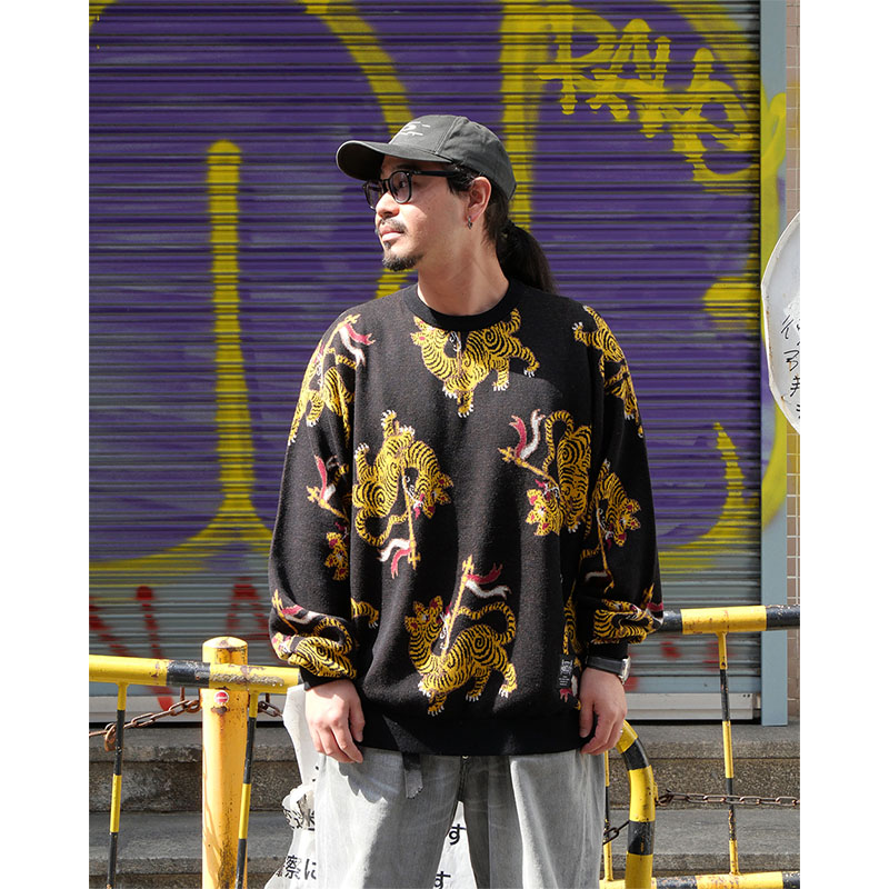 MONTLEY(モーレー)/ TIGER CREW KNIT -2.COLOR-