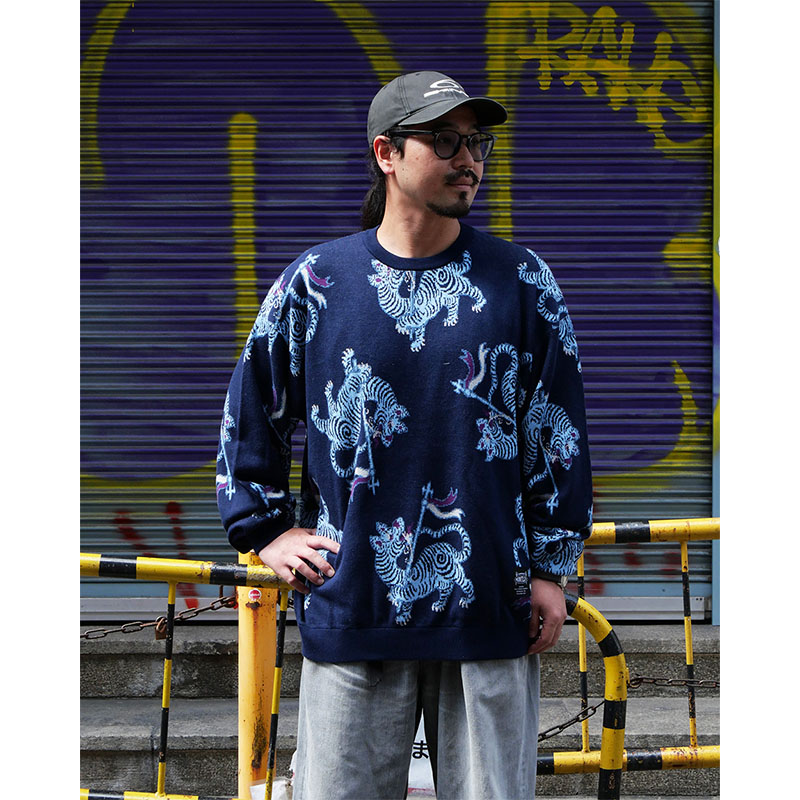 MONTLEY(モーレー)/ TIGER CREW KNIT -2.COLOR-