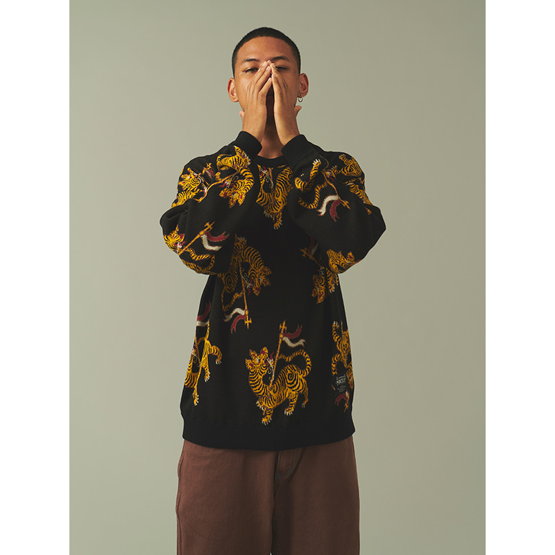 MONTLEY(モーレー)/ TIGER CREW KNIT -2.COLOR-