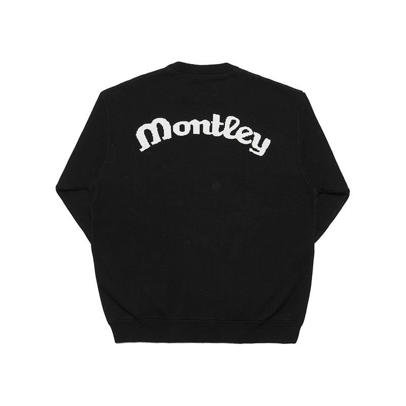 MONTLEY(モーレー)/ LOGO KNIT CREW -3.COLOR-(BLACK)