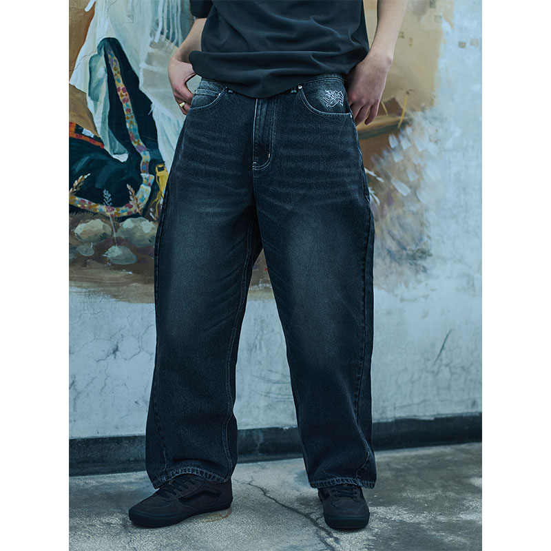 MONTLEY(モーレー)/ BAGGY DENIM PANTS -2.COLOR-