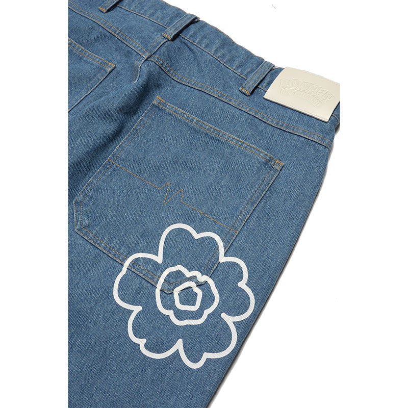 MONTLEY(モーレー)/ FLOWER DENIM PANTS -W.INDIGO-