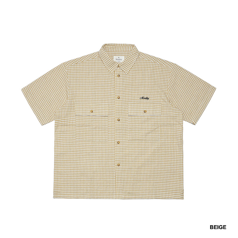 MONTLEY(モーレー)/ CHECK SS SHIRT -3COLOR-