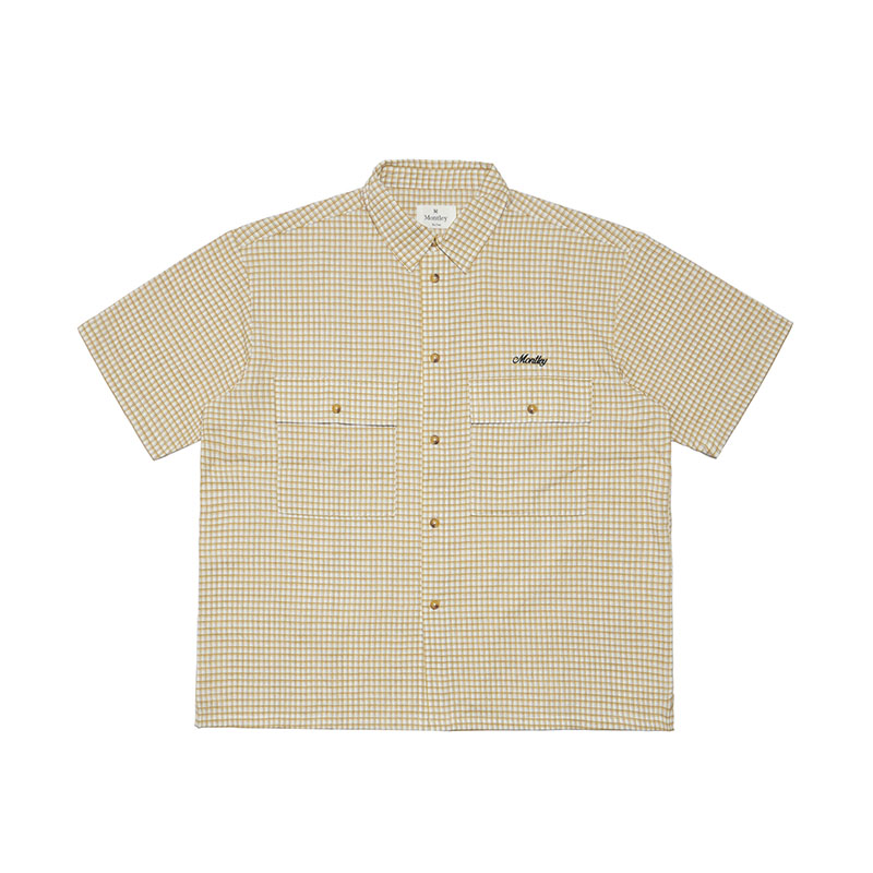 MONTLEY(モーレー)/ CHECK SS SHIRT -3COLOR-(BEIGE)