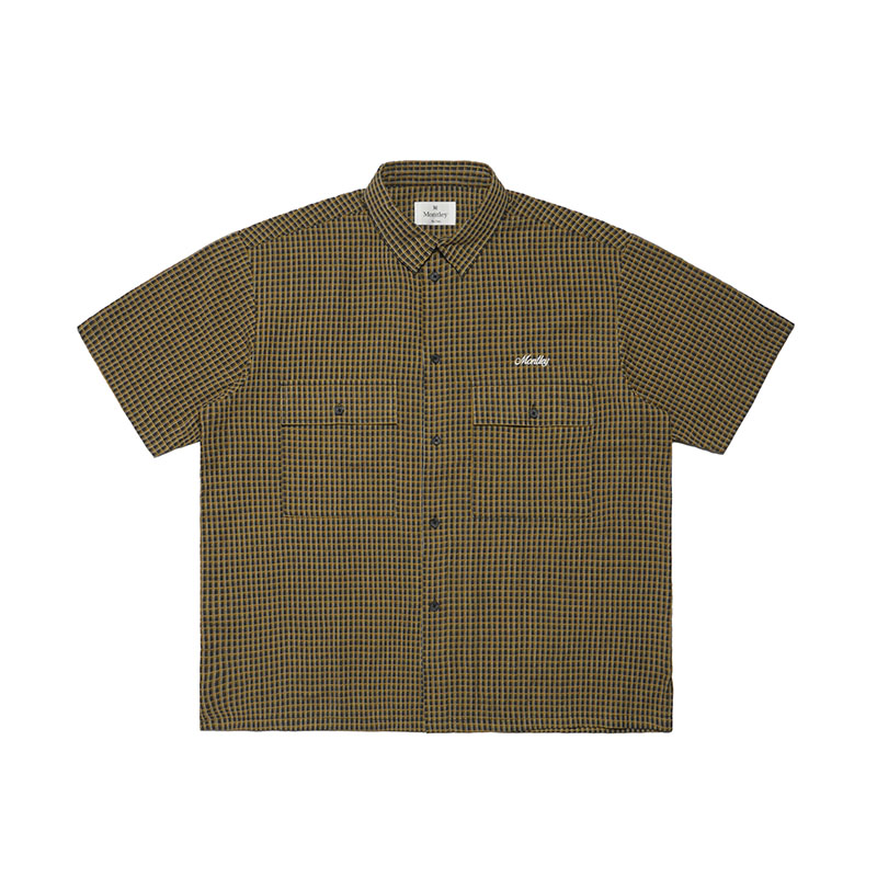 MONTLEY(モーレー)/ CHECK SS SHIRT -3COLOR-(BLACK)