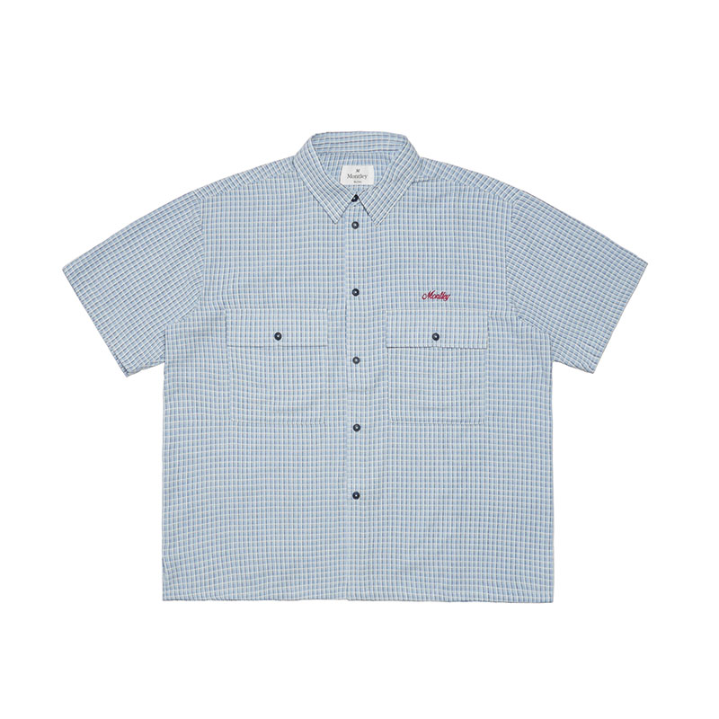 MONTLEY(モーレー)/ CHECK SS SHIRT -3COLOR-(LT.BLUE)