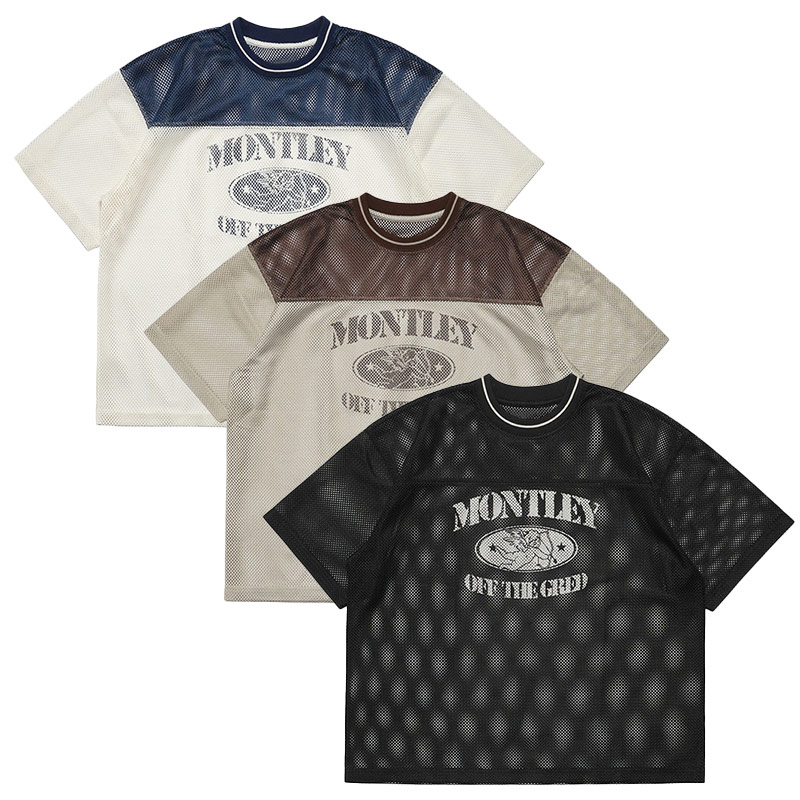 MONTLEY(モーレー)/ MESH SS TEE -3COLOR-