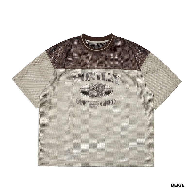 MONTLEY(モーレー)/ MESH SS TEE -3COLOR-
