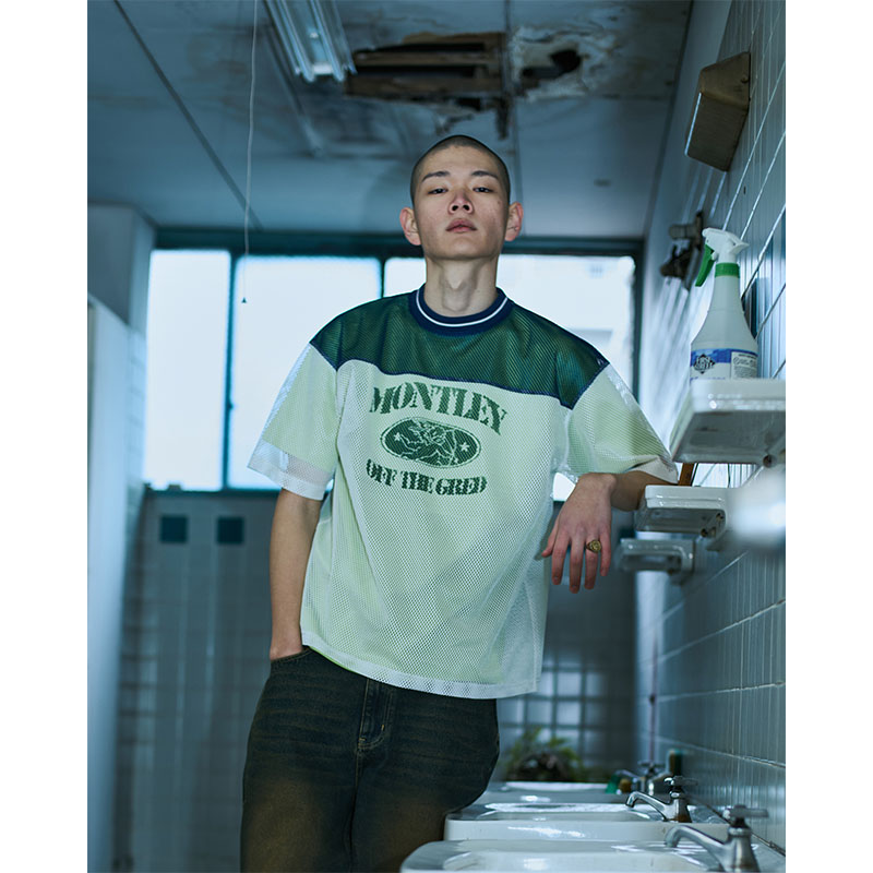 MONTLEY(モーレー)/ MESH SS TEE -3COLOR-