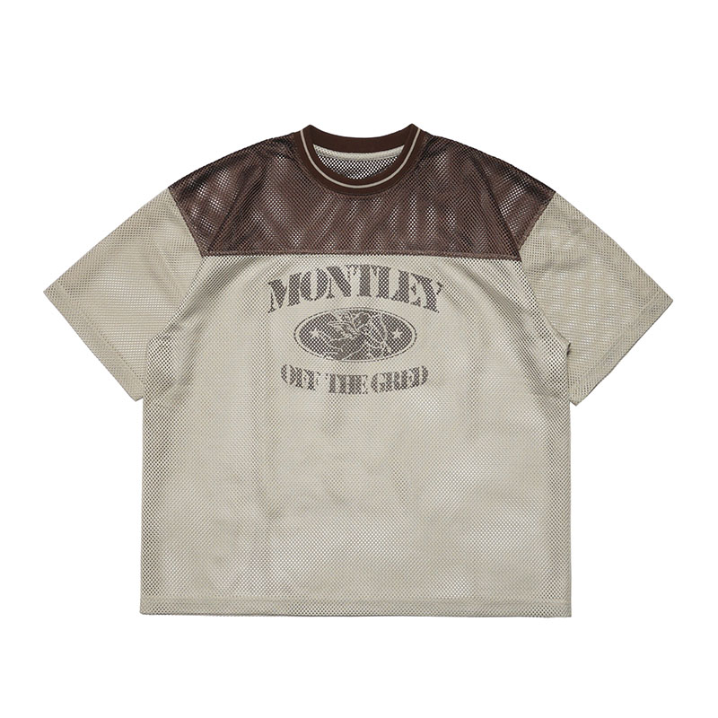 MONTLEY(モーレー)/ MESH SS TEE -3COLOR-(BEIGE)