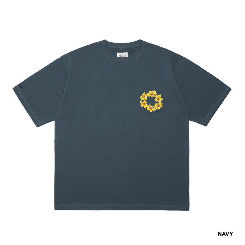 MONTLEY(モーレー)/ CIRCLE FLOWER LOGO HEAVY SS TEE -3COLOR-