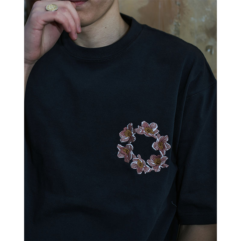 MONTLEY(モーレー)/ CIRCLE FLOWER LOGO HEAVY SS TEE -3COLOR-