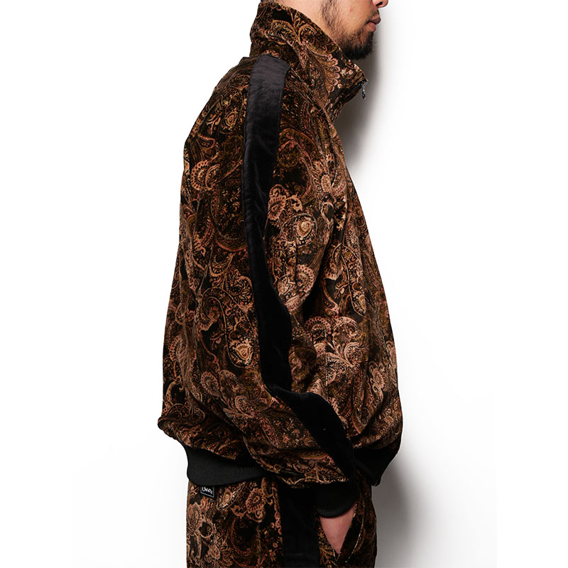 Cheers(チアーズ)/ PAISLEY VELOUR TRACK JACKET -BROWN-
